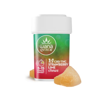 1:1 Strawberry Lime [10pk] (100mg CBD/100mg THC) by Wana