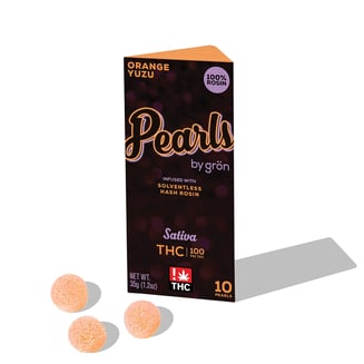 THC Orange Yuzu Pearls - Sativa (100mg) by Grön