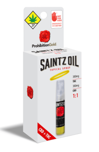 1:1 Saintz Oil (300mg CBD/300mg THC) by Prohibition Gold