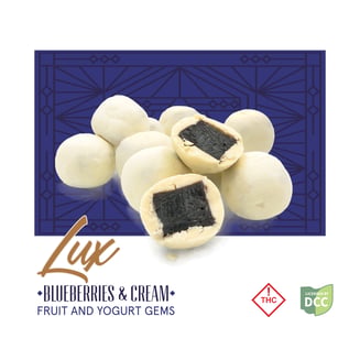 Blueberries and Cream Fruit and Yogurt Gems | 100mg (10pk) by Lux