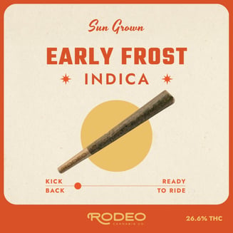 Rodeo Sun Grown Early Frost (I) 1g Preroll (C0070000432) by Rodeo Cannabis