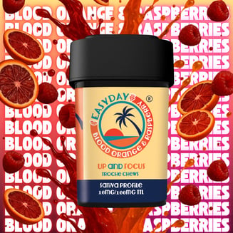 Blood Orange Raspberry Up & Focus [10pk] (100mg) by Easyday Edibles