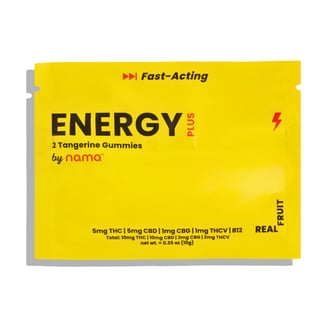 Energy Plus - Tangerine [2pk] (10mg THC/10mg CBD/2mg THCV/2mg CBG + B12) by nama