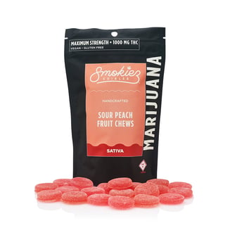 Sour Peach - Sativa [20pk] (1000mg) by Smokiez
