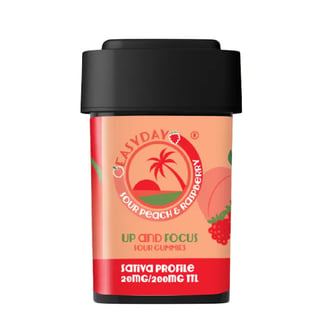 Sour Peach & Raspberry Up & Focus [10pk] (200mg) by Easyday Edibles