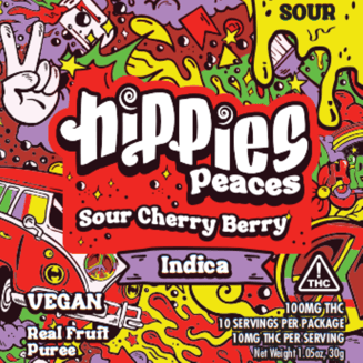 Sour Cherry Berry [10pk] (100mg) by Hippies