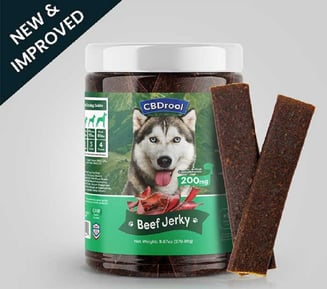 Beef Jerky Dog Treats (200mg CBD) by CBDrool