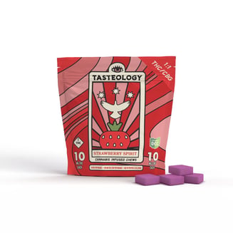 1:1 Strawberry Bliss [10pk] (100mg CBG/100mg THC) by Tasteology