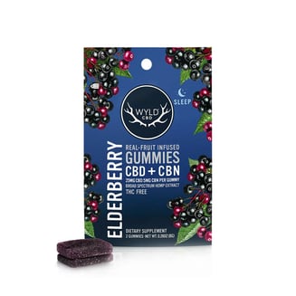 50mg Elderberry CBD:CBN Gummies | 2-pack by WYLD CBD