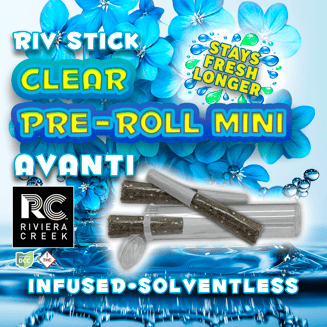 Avanti Riv Stick Clear Pre Roll Minis (.33g) by Riviera Creek