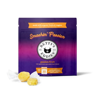 Smashin’ Passion Passion fruit [10pk] (100mg THC) Aphrodisiac Fruit Chews by Betty's Eddies