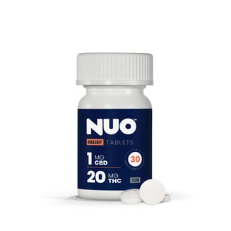 NUO | Tablet | Relief 20:1 (30 mg CBD : 600 mg THC) | 30 ct by Nuo