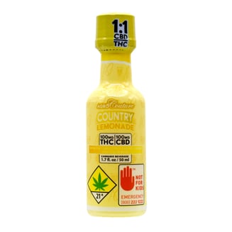 1:1 Country Lemonade [1.7 fl. oz] (100mg CBD/100mg THC)