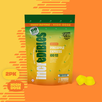 Fast Acting Pineapple Express High Dose [2pk] (100mg) by incredibles