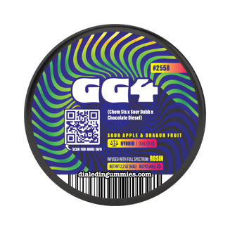 100mg - GG4 #2558 - Rosin Gummies (10pk) by Dialed In Gummies