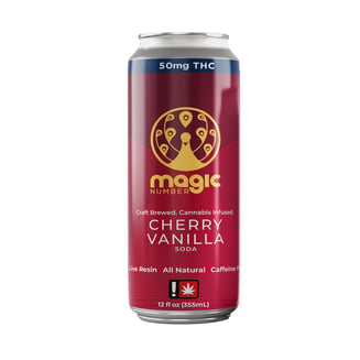 Cherry Vanilla Natural Soda (50mg Live Resin) by Magic Number