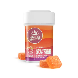 Wana Quick Sativa Connecticut Sunrise Fast-Acting Gummies 00350 by Wana