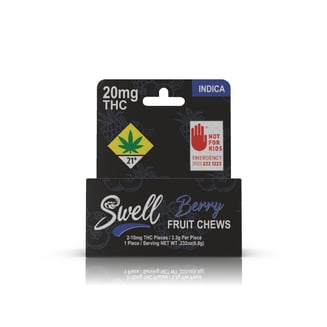 Berry Indica 2-pack Fruit Chews [2pk] (20mg) by Swell