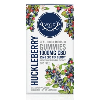 1000mg Huckleberry CBD Gummies | 40-pack by WYLD CBD