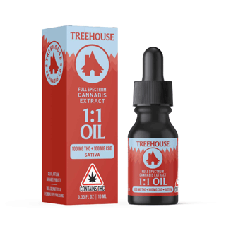 1:1 Sativa (100mg THC/100mg CBD) by Treehouse Cannabis - ME