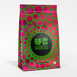Kiwi Dragon Fruit Boost Gummies [10pk] (100mg) by UB GOOD