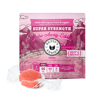 Ache Away Eddies Betty’s Loves Boobies - Cherry [1pk] (50mg THC/40mg CBD/ 5mg CBC) by Betty's Eddies