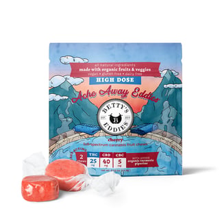 Ache Away Eddies - Cherry [2pk] (50mg THC/80mg CBD/10mg CBC) by Betty's Eddies