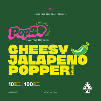 Cheesy Jalapeno Popper Popcorn (100mg THC) by Pop20