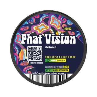 100mg - Phat Vision #2542 - Rosin Gummies (10pk) by Dialed In Gummies
