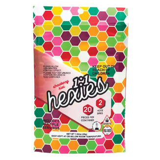 Hexies 1:1 Strawberry Kiwi [20pk] (100mg CBD / 100mg THC) by Hexies