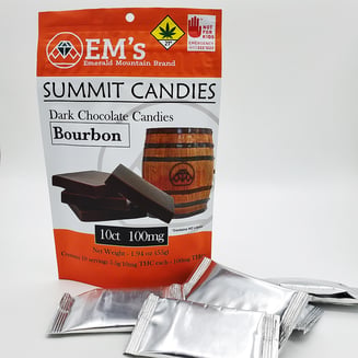 Dark Chocolate - Bourbon [10pk] (100mg) by Emerald Mountain