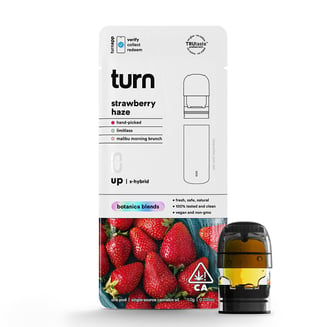 turn — STRAWBERRY HAZE - 'BOTANICA BLENDS' POD VAPE CART - SATIVA HYBRID - [1G]