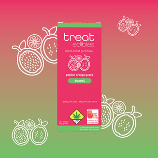 Passion Orange Guava [10pk] (100mg) by treat edibles