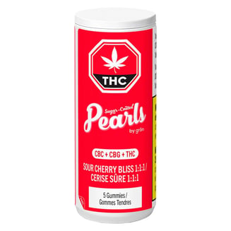 1:1:1 Sour Cherry Bliss [5pk] (10mg THC/10mg CBC/10mg CBG) by Grön - CA