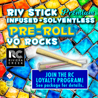 Yo Rocks Infused Riv Stick Pre Roll (1g) by Riviera Creek