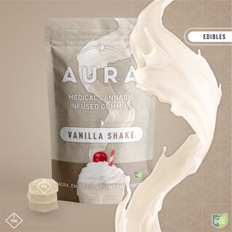 Vanilla Shake Entourage 4THC:1(CBG:CBN:CBD:CBC) Gummies (1-Day) by Aura