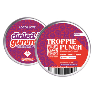 100mg - Troppie Punch #2480 - Rosin Gummies (10pk) by Dialed In Gummies