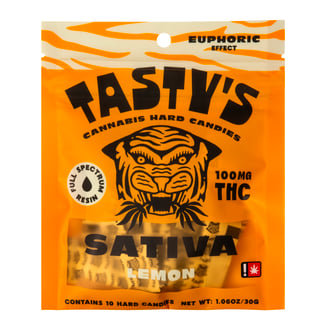 Hard Candy Lemon [10pk] (100mg) by Tasty's