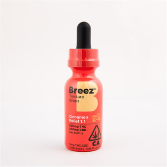 1:1 Cinnamon Relief Drops (500mg CBD/500mg THC) by Breez