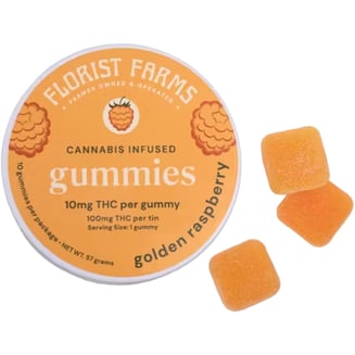 Golden Raspberry Gummies | 10pk (100mg) by Florist Farms