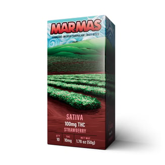 Strawberry - Sativa [10pk] (100mg) by Marmas