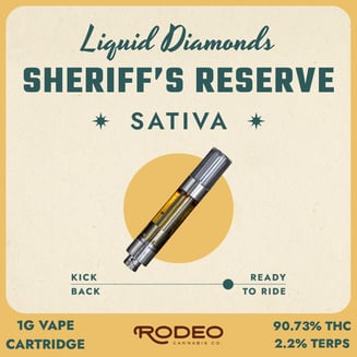 Rodeo Liquid Diamonds Sheriff's Reserve (S) 1g Vape (C0070000493) by Rodeo Cannabis