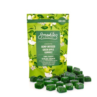 Sour Green Apple [30pk] (750mg CBD/300mg CBG) by Smokiez