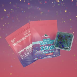 Blue Razz Hash Rosin Zerds [1pk] (200mg) by Amnesia
