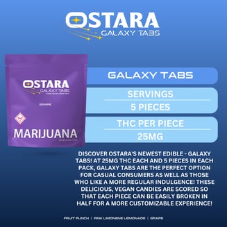 Galaxy Tabs - Grape [5pk] (125mg) by Ostara Cannabis