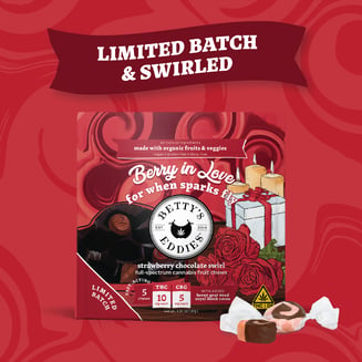 Berry In Love - Strawberry Chocolate Swirl [10pk] (50mg THC/25mg CBG) by Betty's Eddies