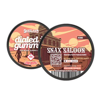 100mg - Snax Saloon #2502 - Rosin Gummies (10pk) by Dialed In Gummies