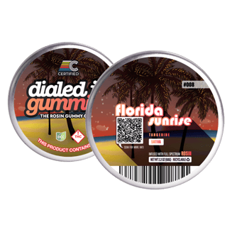 100mg - Florida Sunrise 008 x Tangerine - Rosin Gummies (10pk) by Dialed In Gummies