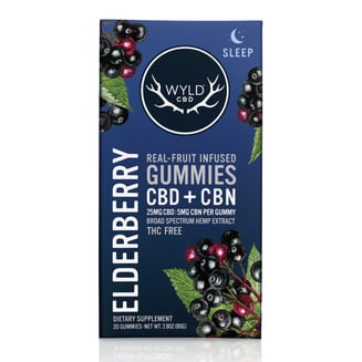 500mg Elderberry CBD:CBN Gummies | 20-pack by WYLD CBD