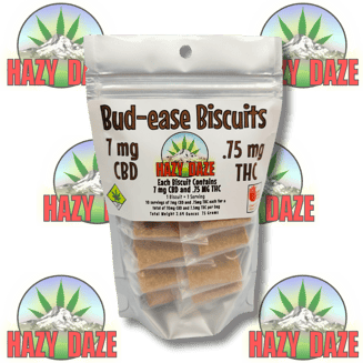 Bud-ease Biscuits [10pk] (70mg CBD/7.5mg THC) by Hazy Daze